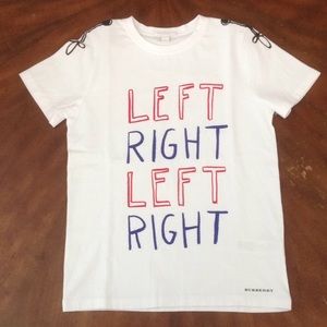 BRAND NEW! Boy's Burberry "Left Right" T-Shirt
